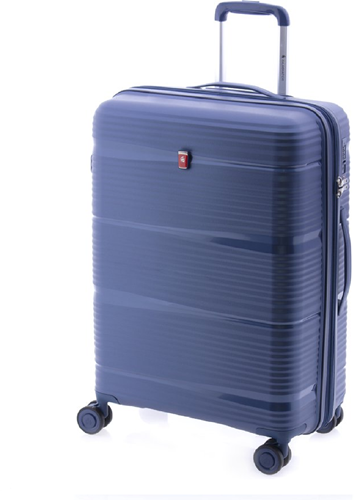 Gladiator Bionic Middelgrote Koffer - 65 cm - 65/80 liter - Expandable - TSA slot - Blauw