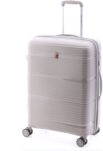 Gladiator Bionic Middelgrote Koffer - 65 cm - 65/80 liter - Expandable - TSA slot - Beige