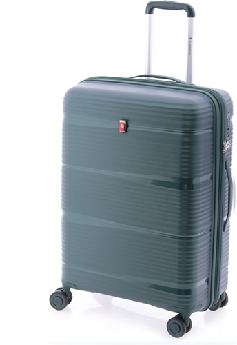 Gladiator Bionic Middelgrote Koffer - 65 cm - 65/80 liter - Expandable - TSA slot - Groen