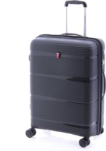 Gladiator Bionic Middelgrote Koffer - 65 cm - 65/80 liter - Expandable - TSA slot - Zwart