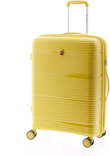 Gladiator Bionic Middelgrote Koffer - 65 cm - 65/80 liter - Expandable - TSA slot - Geel