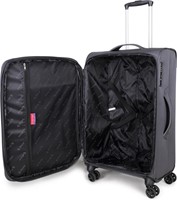 Decent D-Upright Middelgrote Koffer - 66 cm - 65/70 Liter - Expandable - TSA Slot - Grijs-2