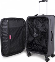 Decent D-Upright Grote Koffer - 76 cm -102/109 Liter - Expandable - TSA Slot - Grijs-3