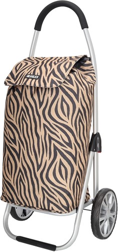 Beagles Alberic Boodschappenkar / Shoppingtrolley - Zebra Bruin