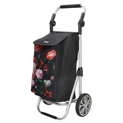 Beagles Alberic Boodschappenkar / Shoppingtrolley - Bloem Zwart
