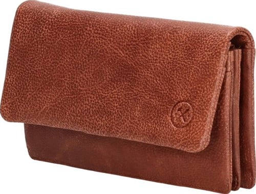 Hide & Stitches Paint Rock Portemonnee - Donker Cognac