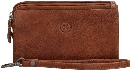 Hide & Stitches Paint Rock Portemonnee / Clutch - Cognac