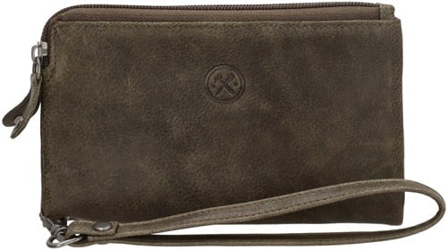 Hide & Stitches Paint Rock Portemonnee / Clutch - Olijfgroen