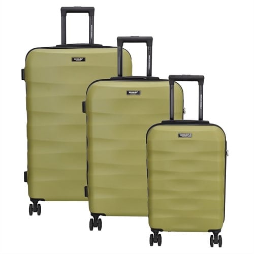 Beagles Originals Go Travel 3 delige ABS kofferset - Olijfgroen