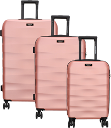 Beagles Originals Go Travel 3 delige ABS kofferset - Rosé Goud