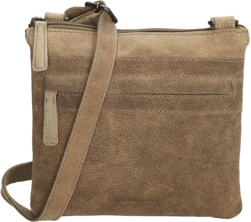 Hide & Stitches Idaho Schoudertas S / Crossbody Flat - Donkerzand