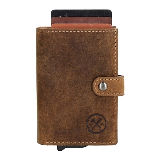 Hide & Stitches Idaho Pasjeshouder / Safety Wallet - Bruin