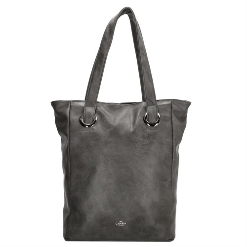 Charm London Liberty Shopper met 14" Laptopvak - Antraciet