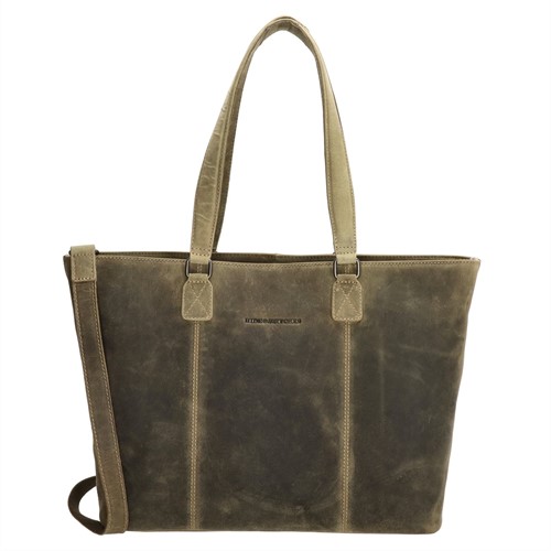 Hide & Stitches Idaho Handtas - Olijfgroen