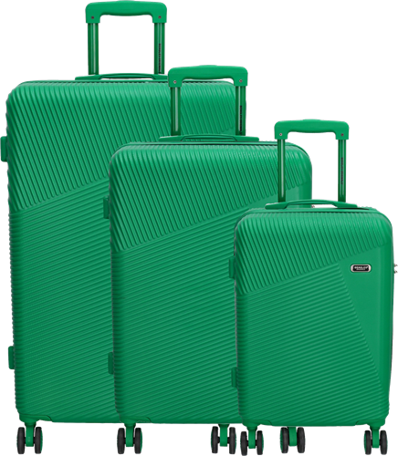 Beagles Originals Easy Travel 3 delige ABS kofferset - Groen