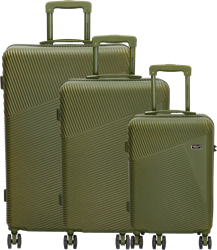 Beagles Originals Easy Travel 3 delige ABS kofferset - Olijfgroen