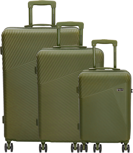 Beagles Originals Easy Travel 3 delige ABS kofferset - Olijfgroen
