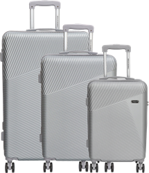 Beagles Originals Easy Travel 3 delige ABS kofferset - Zilvergrijs