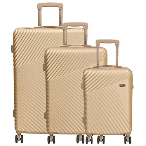 Beagles Originals Easy Travel 3 delige ABS kofferset - Champagne