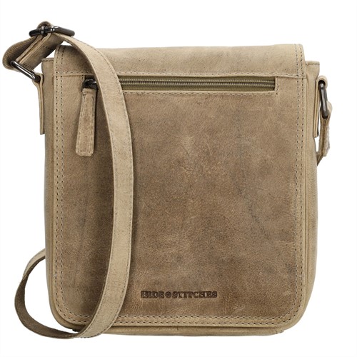 Hide & Stitches Idaho Messengerbag / Schoudertas - Donkerzand