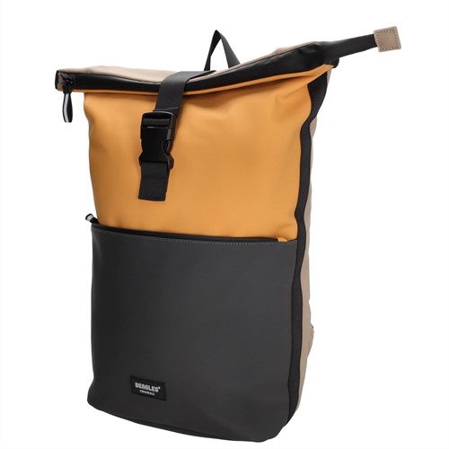 Beagles Originals Multicolor Originals Rolltop Laptoprugzak - 15,6 inch - Okergeel-2