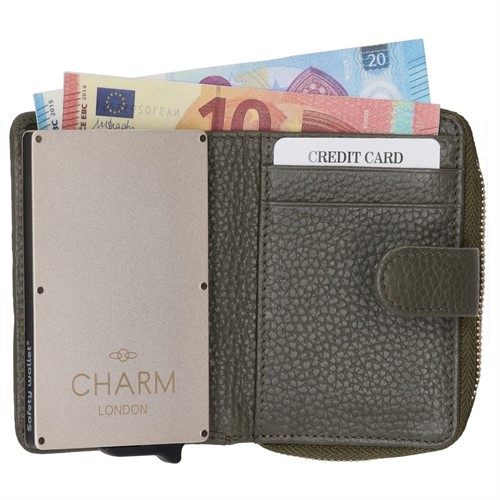 Charm London Union Square RFID Creditcard Etui - Donkergroen-2