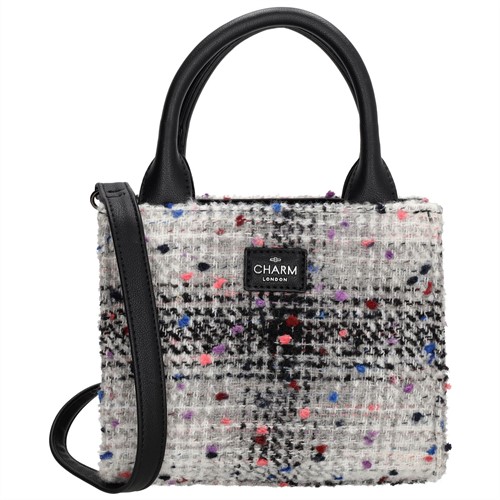 Charm London Finsbury Handtas M - Zwart-Grijs