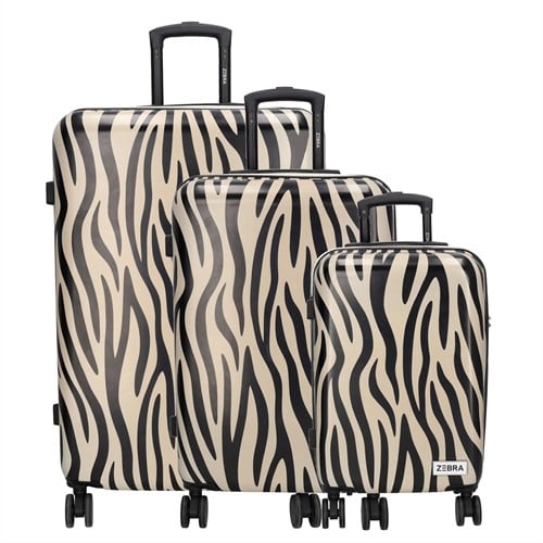 Zebra Trends Animal Travel Kofferset - 3 delig - TSA slot - Zebra