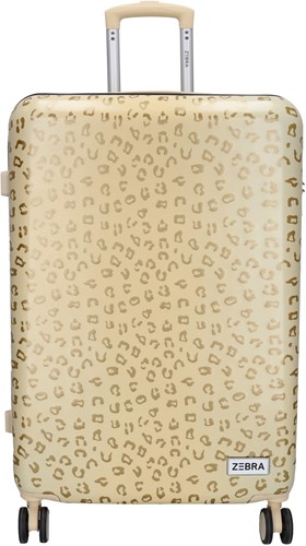 Zebra Trends Animal Travel Grote Koffer - 74 cm - 90 liter - TSA slot - Goud Panter