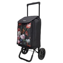 Beagles Shop & Go Boodschappenkar / Shoppingtrolley - Bloem Zwart
