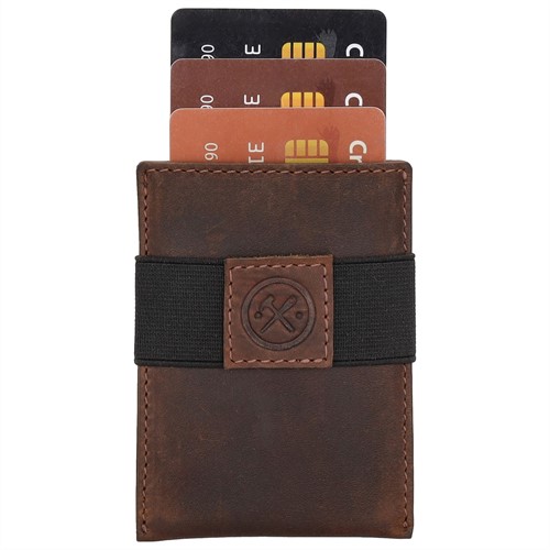 Hide & Stitches Japura Creditcardhouder - Donkerbruin