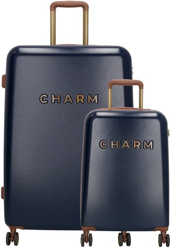 Charm London Capetown Kofferset 2 delig - TSA slot - Blauw