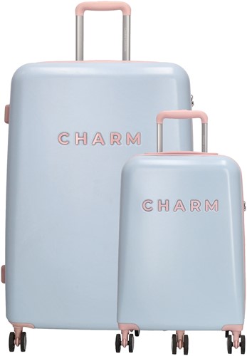 Charm London Capetown Kofferset 2 delig - TSA slot - Babyblauw