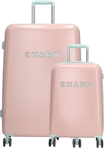 Charm London Capetown Kofferset 2 delig - TSA slot - Lichtroze