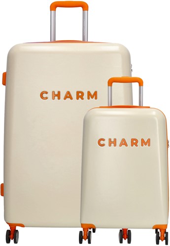 Charm London Capetown Kofferset 2 delig - TSA slot - Beige Multi