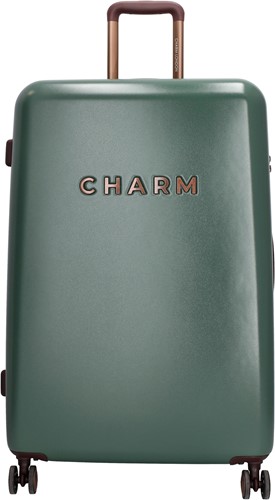 Charm London Capetown Grote Koffer - 75 cm - 95 Liter - TSA Slot - Donkergroen
