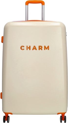 Charm London Capetown Grote Koffer - 75 cm - 95 Liter - TSA Slot - Beige Multi