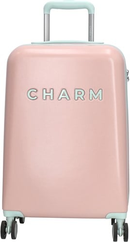 Charm London Capetown Handbagage Koffer - 55 cm - 42 Liter - TSA Slot - Lichtroze
