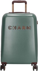 Charm London Capetown Handbagage Koffer - 55 cm - 42 Liter - TSA Slot - Donkergroen