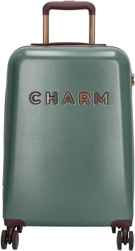 Charm London Capetown Handbagage Koffer - 55 cm - 42 Liter - TSA Slot - Donkergroen