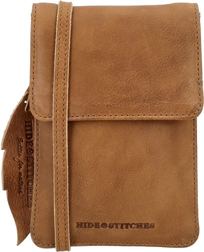Hide & Stitches Earth Leren Telefoontasje - Bruin