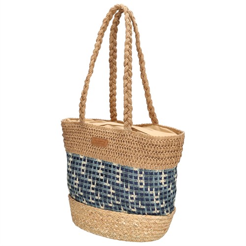 PE Florence Natural Life Strandtas - Navy / Creme-2