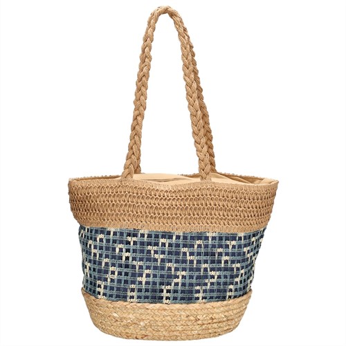 PE Florence Natural Life Strandtas - Navy / Creme-3