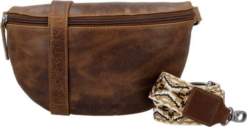 Hide & Stitches Next Navajo Leren Heuptas Crossbodytas - Bruin