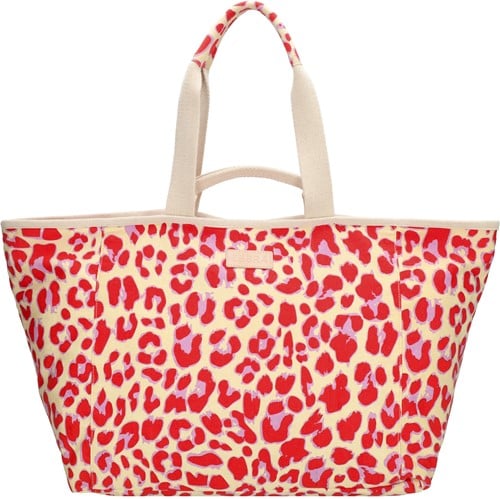 Zebra Trends Richelle Strandtas - Luipaardprint rood