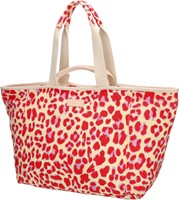 Zebra Trends Richelle Strandtas - Luipaardprint rood-2