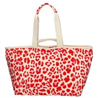 Zebra Trends Richelle Strandtas - Luipaardprint rood-3