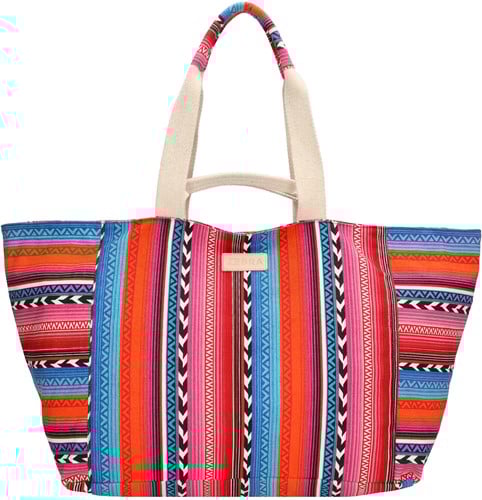 Zebra Trends Richelle Strandtas - Multi fuchsia