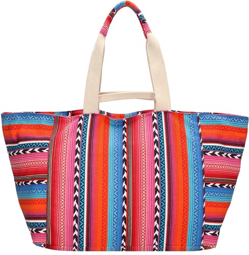 Zebra Trends Richelle Strandtas - Multi fuchsia-3