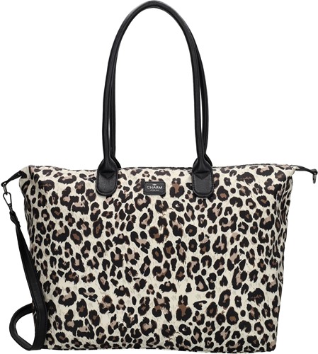 Charm London Buckingham Laptoptas - Luipaard Beige